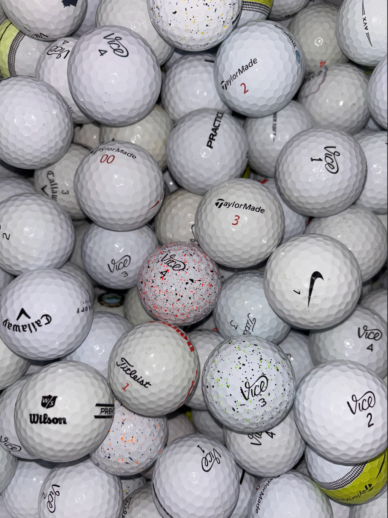 50x Markenmix Lake Balls - Qualität AAA/AA - Top gebrauchte Golfbälle